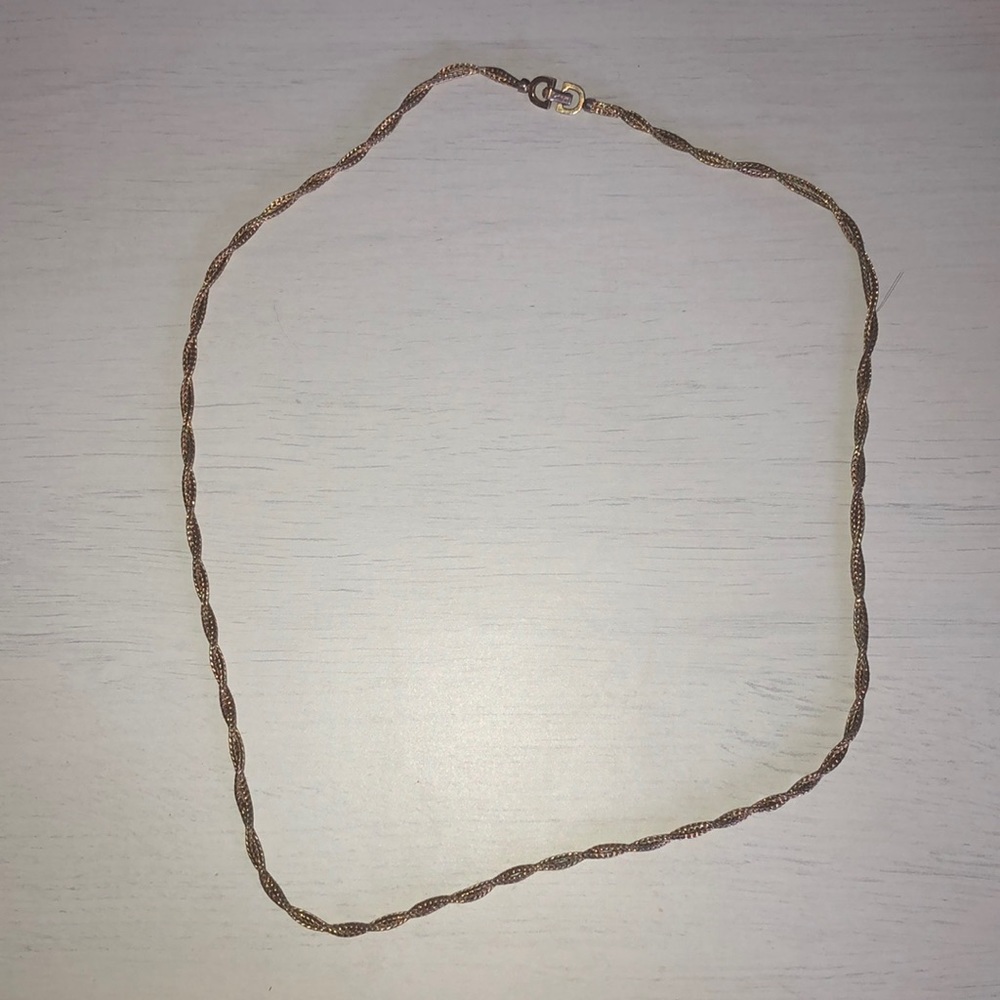 Authentic vintage Christian dior braided rope necklace